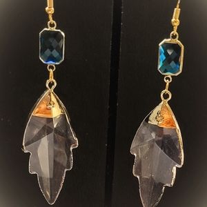 Clear Quartz Dangling Earrings